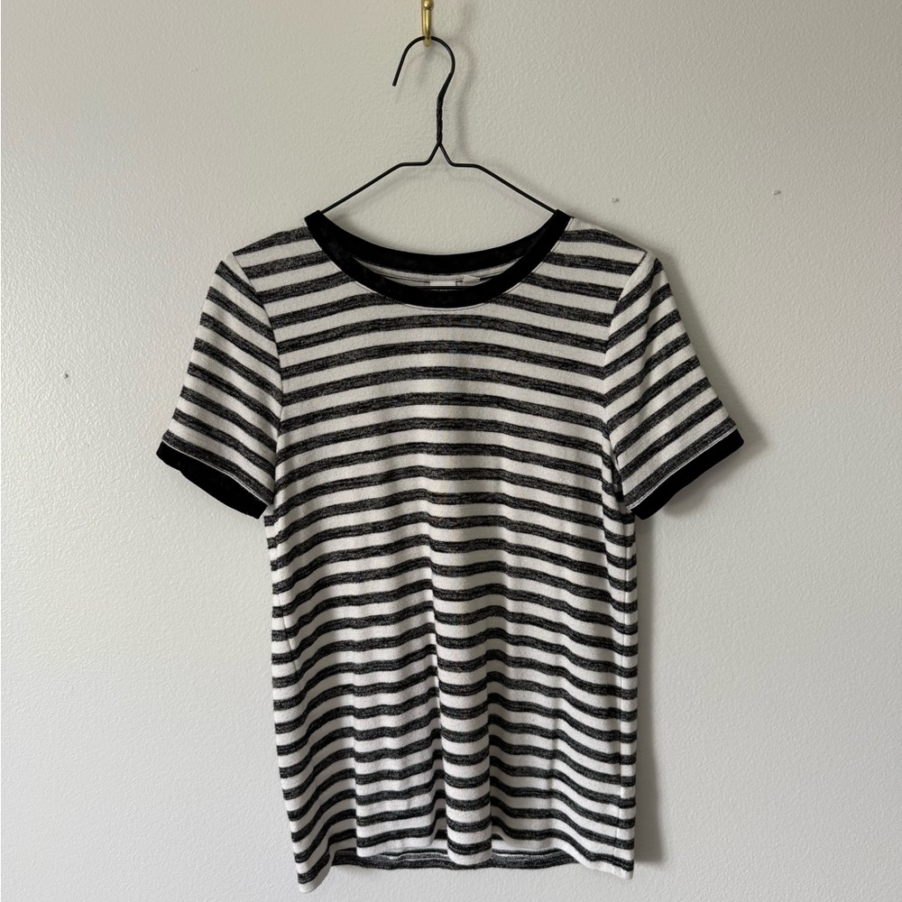 GAP Black and White Striped Top